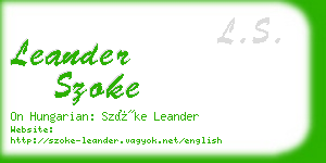 leander szoke business card